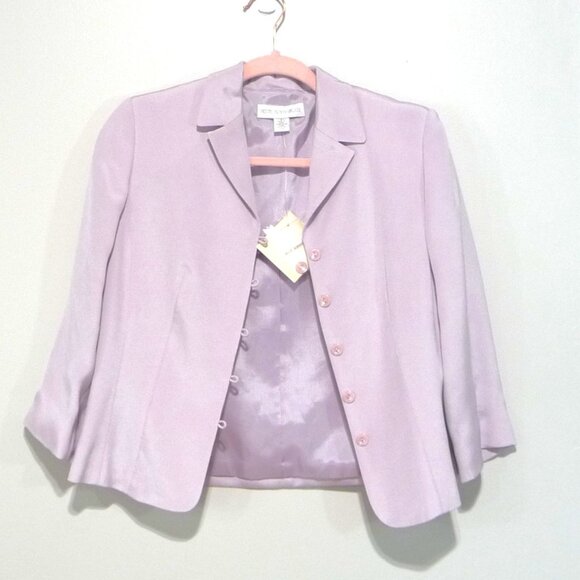 PETITE SOPHISTICATE 100% SILK BLAZER 6P - Picture 2 of 12